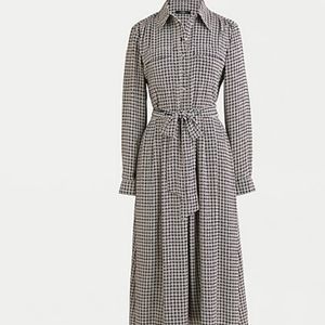 Jcrew button-frond dress in geometric print